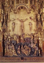 Retable de la Crucifixion, détail du panneau central, de l